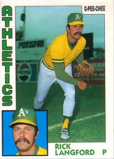 1984 O-Pee-Chee Baseball Cards 304     Rick Langford
